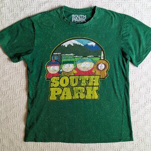 2012 South Park Comedy TV Show Green T Shirt Men's Cotton Size M
